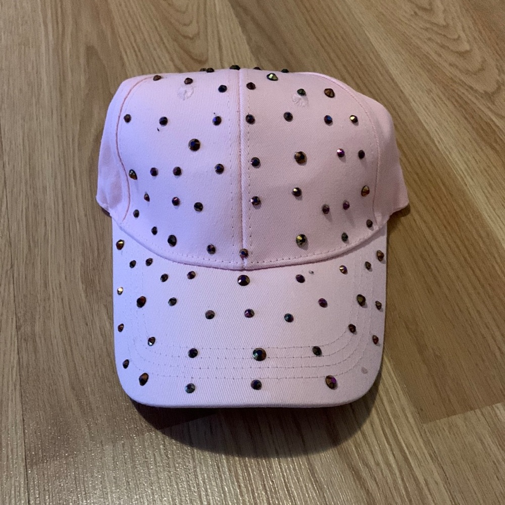 pink rhinestone hat